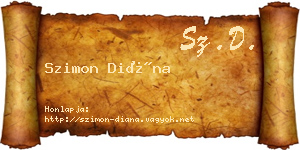 Szimon Diána névjegykártya